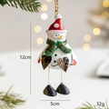 Cute snowman Christmas tree hanging ornament with red hat and 12cm resin iron legs - Snowman