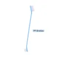 Dual-head pet toothbrush in light blue with high-quality PP bristles for cat and dog oral care - Light Blue Large (PP Bristles)