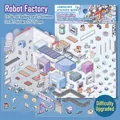 Robot factory 3D DIY stickers set with three PET sheets and unique isometric card - Simno 7.0 Robot Factory