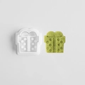 3D cartoon gift box cookie mold for Christmas baking with green pressed dough - E0849-Gift Box