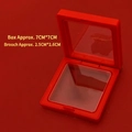 Scatola espositiva 7x7cm in pellicola PE rossa con sospensione anti-ossidazione - Taglia Piccola 7*7cm / Rosso