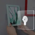 Adhesive picture frame hook with gourd hole design and transparent acrylic backing - Photo Frame Sticker