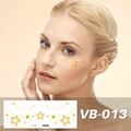 Temporary gold star freckles face tattoo stickers for music festivals style VB-013 - Golden Stars (VB-013)