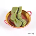 Miniature kelp knots dollhouse food bowl toy model, weight approx. 14g, pink and gold bowl - Diameter 5.5cm / Kelp Seaweed Skewer