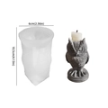 Halloween uil siliconen mal voor DIY hars kandelaars, 10,5cm hoogte gedetailleerd harsambacht - Uil Kandelaar Mal