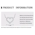 S925 sterling silver heart necklace with 12.2mm D-color moissanite pendant - Heart