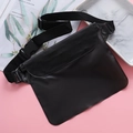Luminous black waterproof waist bag made of PVC with adjustable nylon strap and buckle - Waterproof Waist Bag / Black