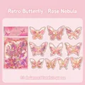 Roze laser vlinder PET stickers set met 20 stuks voor DIY scrapbooking decoratie - Rozennevel Roze Vlinder (20 stuks)