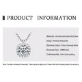 S925 silver moissanite necklace featuring a 0.5ct D-color round stone in 18k gold plating - Small Ice Sugar White Gold