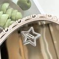 Sparkly silver glitter hollow star hair clip for Y2K style aesthetic accessories - Silver Glitter