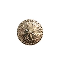 Nordic Viking Vegvisir compass brooch in vintage bronze finish with runic engraving - D-349 Antique Bronze Round Viking Compass Vegvisir