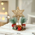 Gold star iron candlestick with pine cones and red gift box decoration for Christmas - Five-Pointed Star Gift Bag Single Ornament