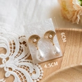 Elegant gold fan-shaped drop earrings with white pearls, size 6cm by 4.5cm displayed - Standard Cloud Pattern 3-Hole (6x4.5cm)