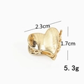 Small gold heart metal hair claw clip with detailed size 2.3cm and weight 5.3g specs - Gold Solid Heart