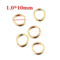 18K gold plated stainless steel 10mm jump rings for DIY jewelry making accessories - 1.0*10mm