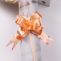 Orange-pink gift ribbon bow with orange heart print pattern for elegant gift wrapping - Orange Heart
