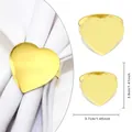Gold heart-shaped napkin ring with polished metal finish for elegant table settings - Hands Heart Gesture Golden