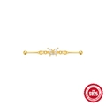S925 sterling silver industrial barbell piercing with gold butterfly and zircon detail - Chain Butterfly Style (Single Gold #6)