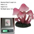 Pink miniature simulation mushroom figurine with moss base for micro landscape decor - Pink Mushroom