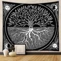 Detail of tree of life tapestry showing mystical moon and sun patterns on white wall - Gt426-2 / 73*95CM (Cross-border Brushed)