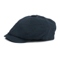 Casquette gavroche classique en coton bleu marine avec structure vintage à 8 pans - Taille unique / Bleu marine