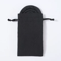 Ethnic style black spiral lock hair tie for dreadlocks with matching storage pouch - Hair Tie & Bag Set / Solid Black