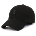 Winter-Baseballkappe in Schwarz mit Fleece-Futter, Ohrenschutz und Leder-Patch-Detail - Verstellbar / Schwarz