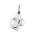 Minimalist silver stainless steel artistic letter M pendant for DIY necklace design - A-Steel Color