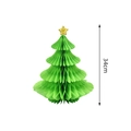 Green honeycomb paper Halloween tree decoration with gold glitter star and 34cm height mark - Pine & Cypress Christmas Tree / 34cm / Grass Green