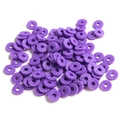 6mm flat round purple polymer clay spacer beads for DIY jewelry and bracelet making - 40g/Approx 1000pcs / Color 21 (Purple)