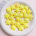 Perle a stella gialle con finitura UV per catene per cellulari e portachiavi fai-da-te - Diametro 22mm / Tinta unita Giallo