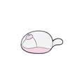 Pink and white enamel game console pin in cartoon style with black metal edges - Cute Mouse