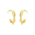 Orecchini a perno minimalisti ritorti in argento sterling S925 con finitura dorata - Argento 925 / Oro 18K