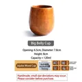 Handcrafted jujube wood belly cup with natural grain finish, 120ml capacity for tea and whiskey - 120ML / Belly Cup