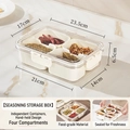 A 4-compartment spice storage box in creamy white, featuring food-grade airtight lids - Cream White - 4 Compartments