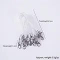 Laccetto bianco per cellulare con moschettone per ciondoli fai-da-te, lunghezza 6.5cm - Cinghie Bianche Per Cellulari - 1 Dozzina (100 Cinghie)