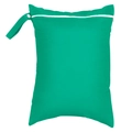 Mint green waterproof diaper bag with snap handle and white zipper closure - 15*18cm / Mint Green