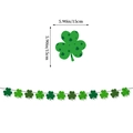 Detailansicht der 15 cm Kleeblatt-Banner für St. Patrick's Day in verschiedenen Grüntönen - Bedruckte Kleeblatt Girlande