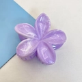Purple marbled flower hair claw clip in resin for women's elegant hair styling - 12 Pcs Set (Approx. 8x7x4cm) / Lavender (Marble Pattern)