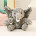 Handmade crocheted gray elephant plush toy with large ears for nursery decoration - 16cm Sitting Elephant