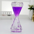 Clessidra liquida a diamante viola creativa con simpatica decorazione a coniglio bianco - Diamante Piatto Viola