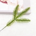 Artificial three-pronged green pine needle branch for Christmas wreaths and home decor - 26cm 3-prong Single Side