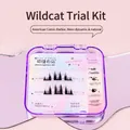 Self-adhesive cluster eyelashes in purple case with natural fairy style look - Wild Cat Trial Pack