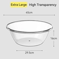 Bacino extra large in plastica PET trasparente con diametro 45 cm e design spesso - Extra grande / Trasparente