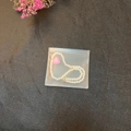 Translucent matte EVA pouch for pearl necklace storage with pink heart pendant detail - 11.7*11cm Frosted 0.4mm