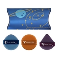 3-pack makeup puff set with teardrop, round and triangle shapes in starry sky theme box - Box 3PCS Set