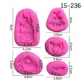 Fairy tale silicone mold set with castle and pumpkin carriage for cake baking and chocolate - Pink