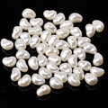 Loose white irregular heart-shaped faux pearl beads for jewelry making and DIY crafts - 1# Mini Ingot 6x9mm Approx 100pcs