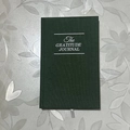 A5 dark green linen fabric hardcover gratitude journal with white art lettering - Green