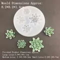 White silicone lotus flower mold for fondant cakes and resin art with various sizes - 4-Cavity Large and Small Lotus Mold